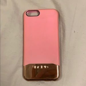 Incipio pink and gold phone case for iPhone 6/6s
